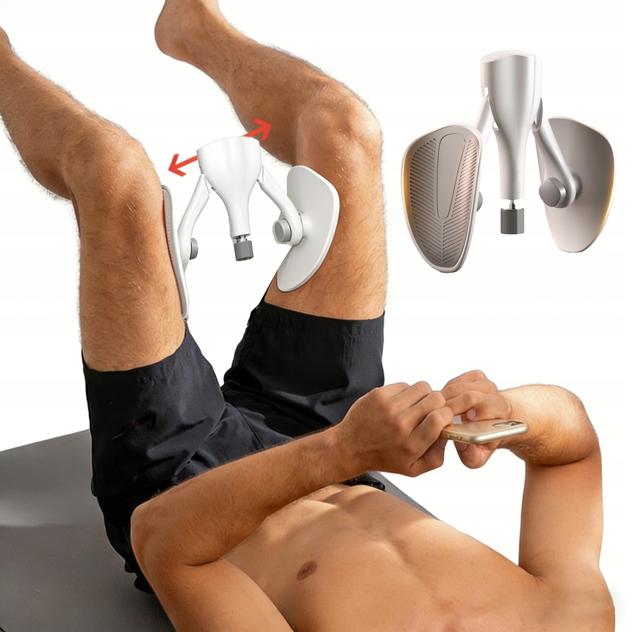 Inteligentní Trenér Pánevního Dna A Nohou – Cílené Cvičení Doma – Bílý