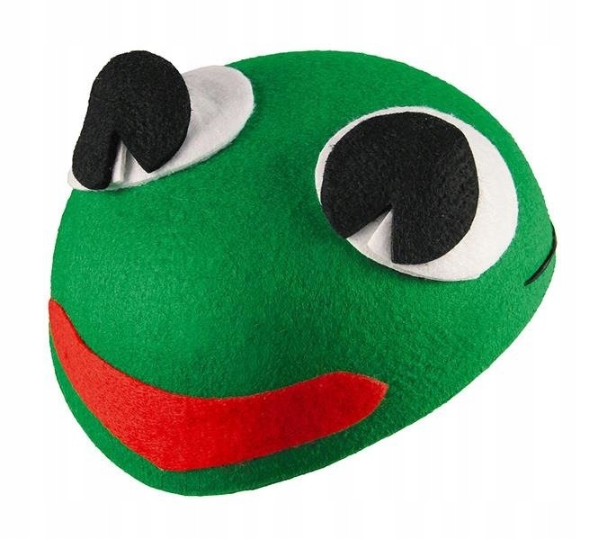 CZAPKA FILCOWA ŻABKA ŻABKI ZIELONA Z FILCU