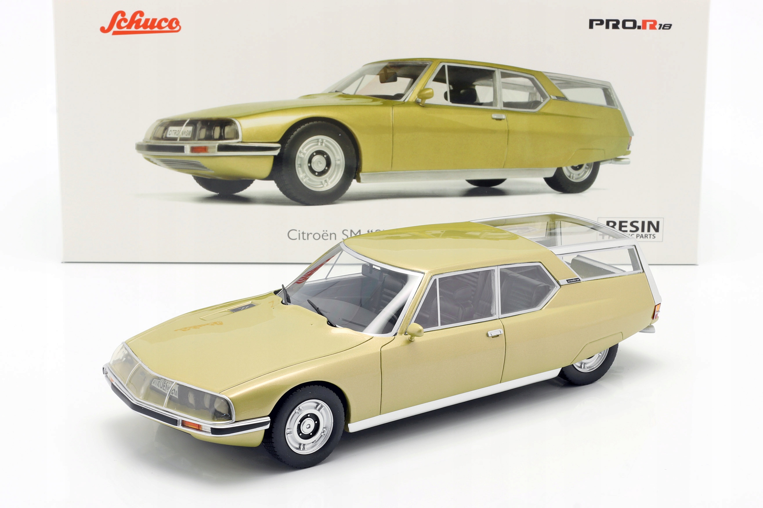 Schuco Citroen Sm “Shooting Brake” 1972 zlatá metalíza LE1/500 1:18