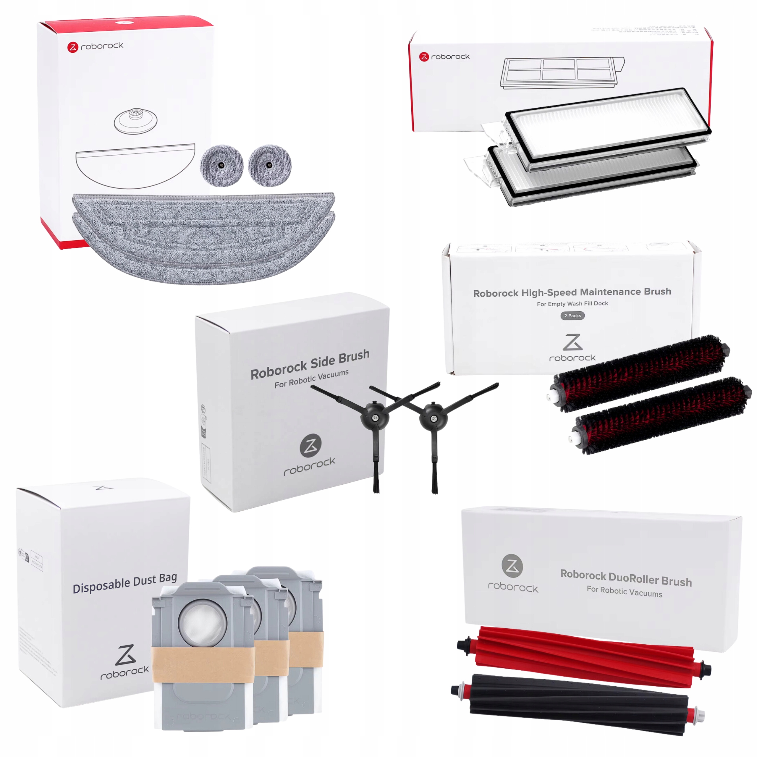 Originálne príslušenstvo dielu Roborock S8 MaxV kefy filtre mopy vrecká