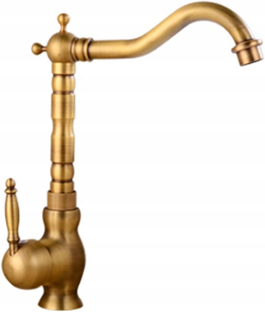 Vysoká stojanková batéria Retro umývadlová umývadlová Mosadz