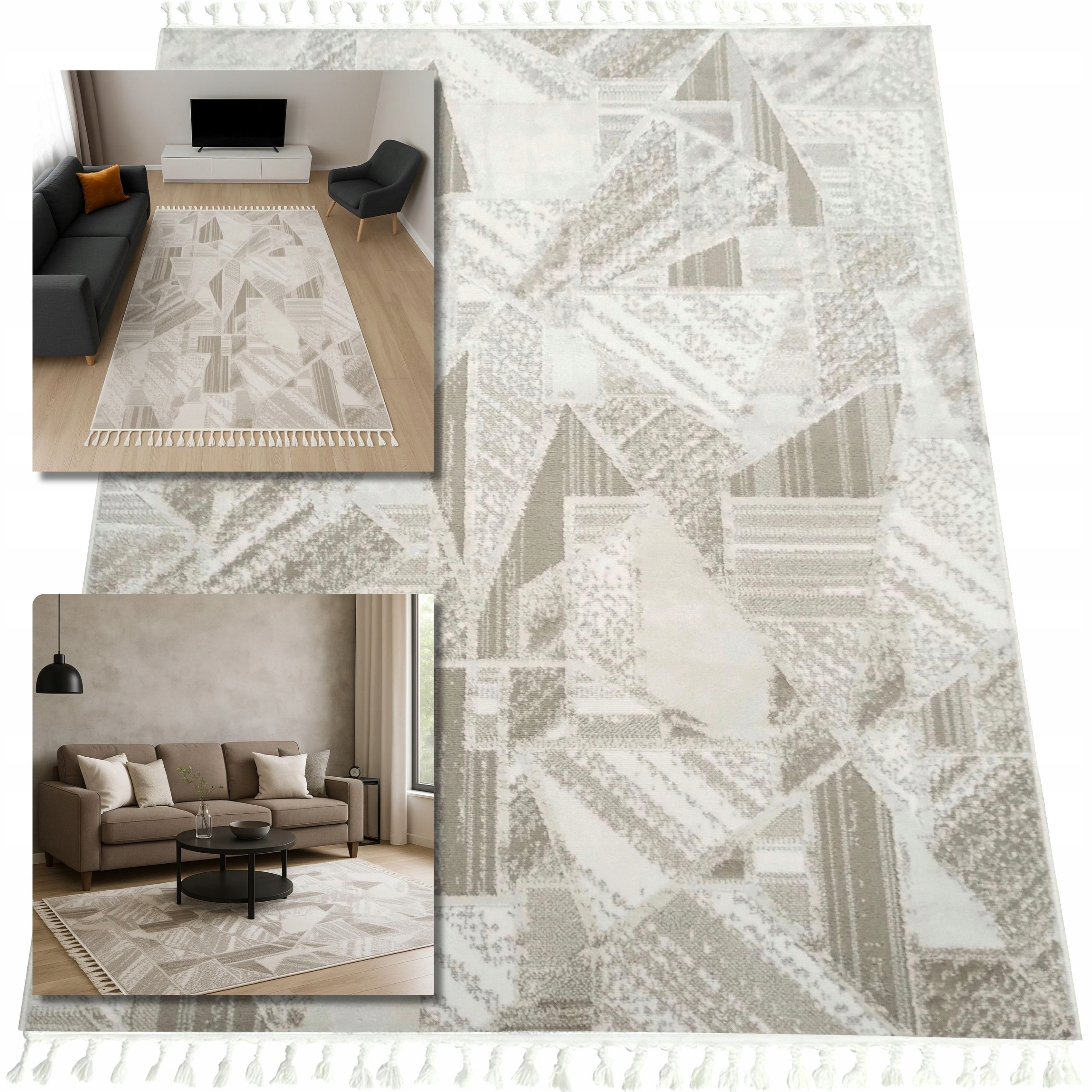 Koberec 140x200 Ankona Béžový Koberec Do Obývacího Pokoje Koberec Do Ložnice Shaggy