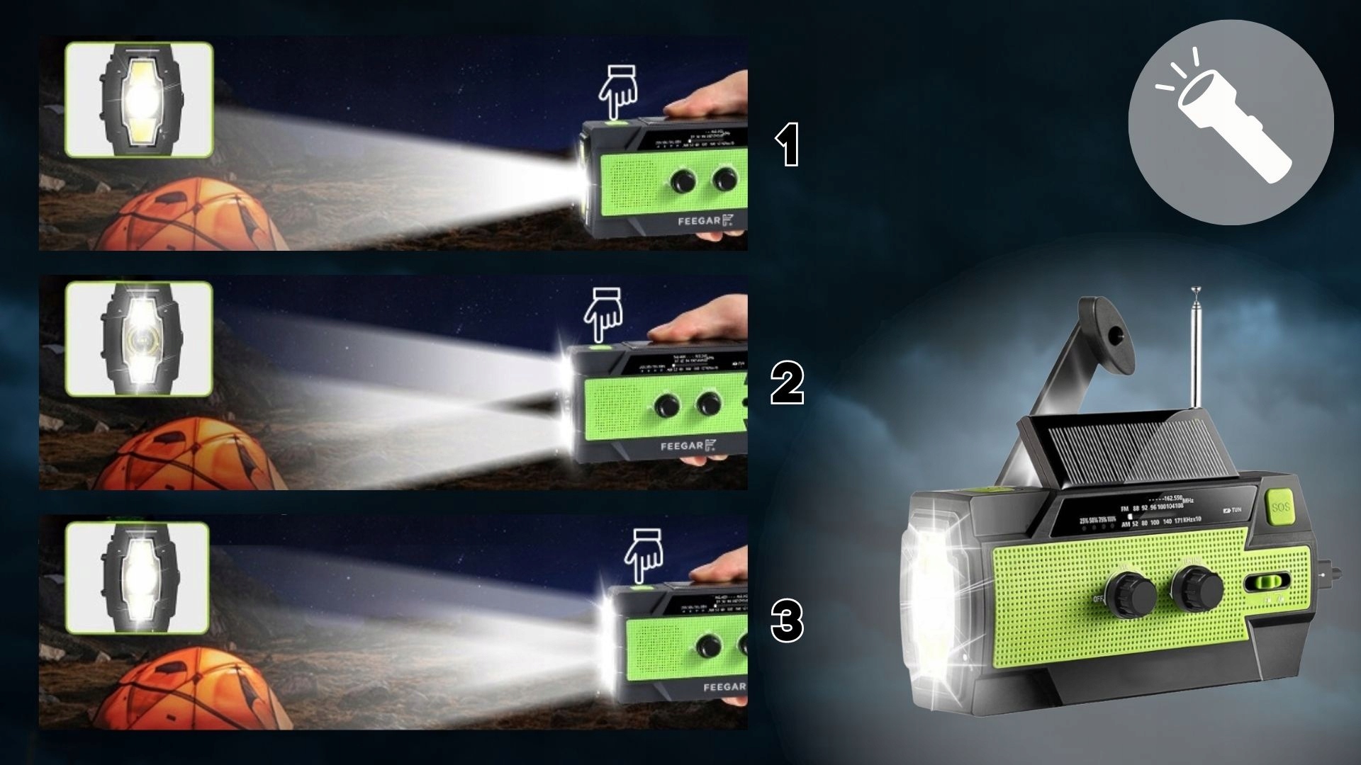 RADIO DYNAMO LATRAKA AM/FM POWERBANK 400mAh SOLAR Radio AM FM