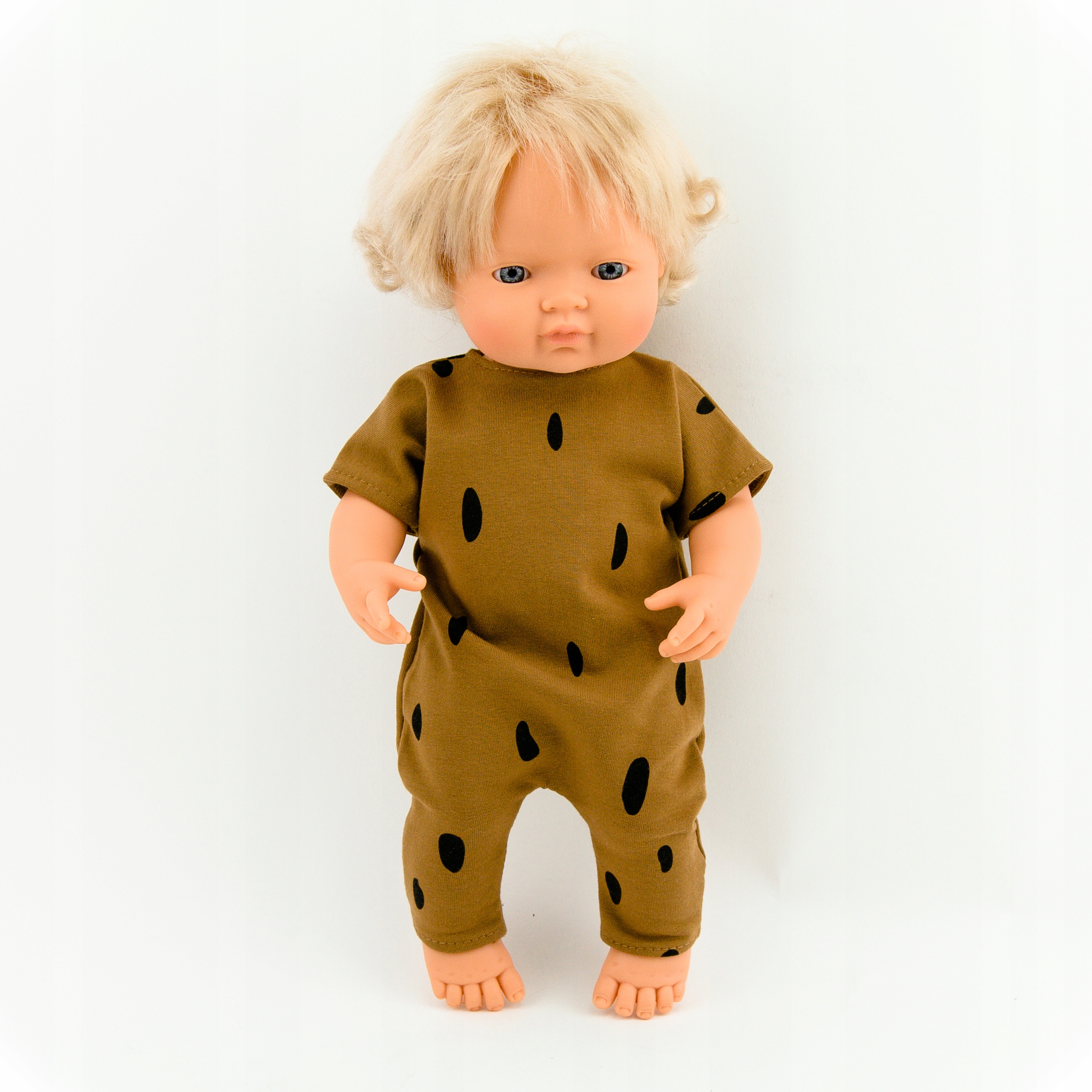 

Ubranka dla lalki Miniland 38cm, karmelowy romper