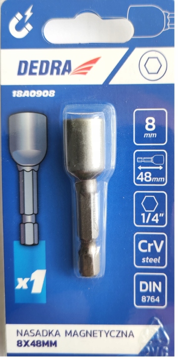 KOŃCÓWKA NASADKA MAGNETYCZNA DO WKRĘTARKI CRV 8MM Kod producenta 0188