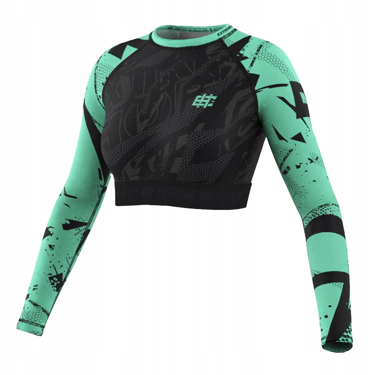 Crop dámský sportovní top Extreme Hobby s dlouhým rukávem Neo XL Mátový