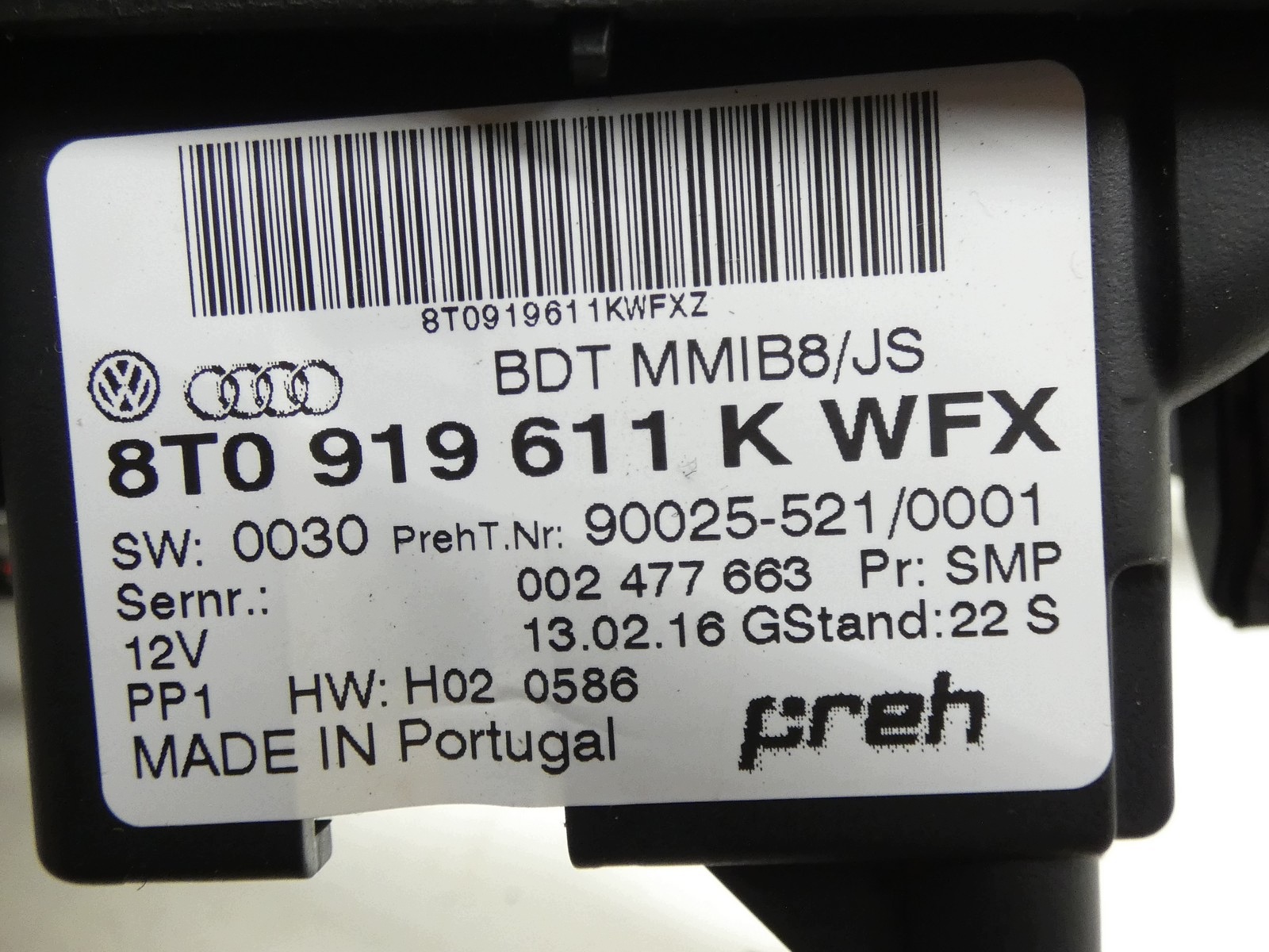PANEL switch of control RADIA MMI navigation devices AUDI A5 8T LIFT 8T0919611K