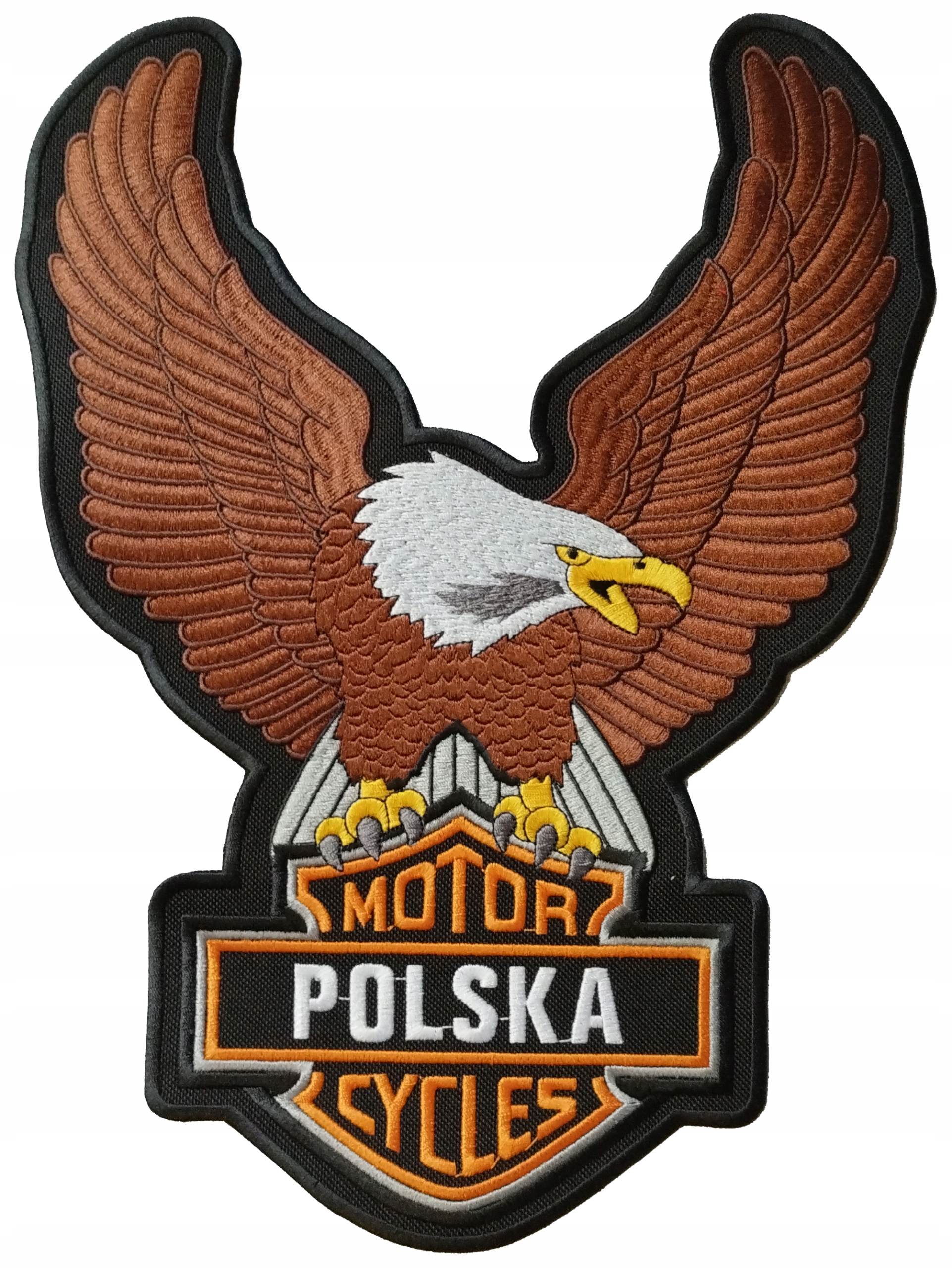 Var nášivka Motor Cycles Polsko orel 25 x 32cm Barva