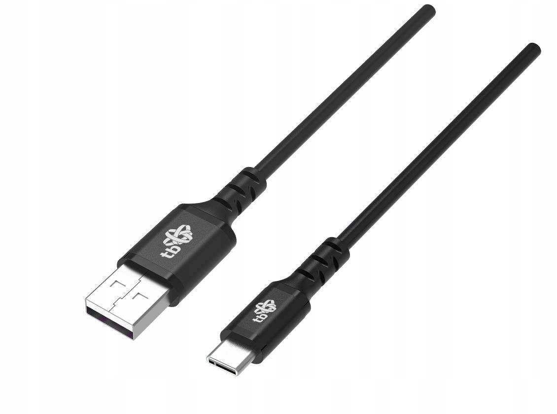 Tb Kabel Usb-usb C 2m silikonowy czarny Quick Charge