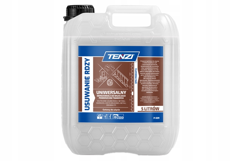 Levně Tekutina na odstraňování rzi železa a nánosů stop po hnojivech a zažloutnutí Tenzi 5 l