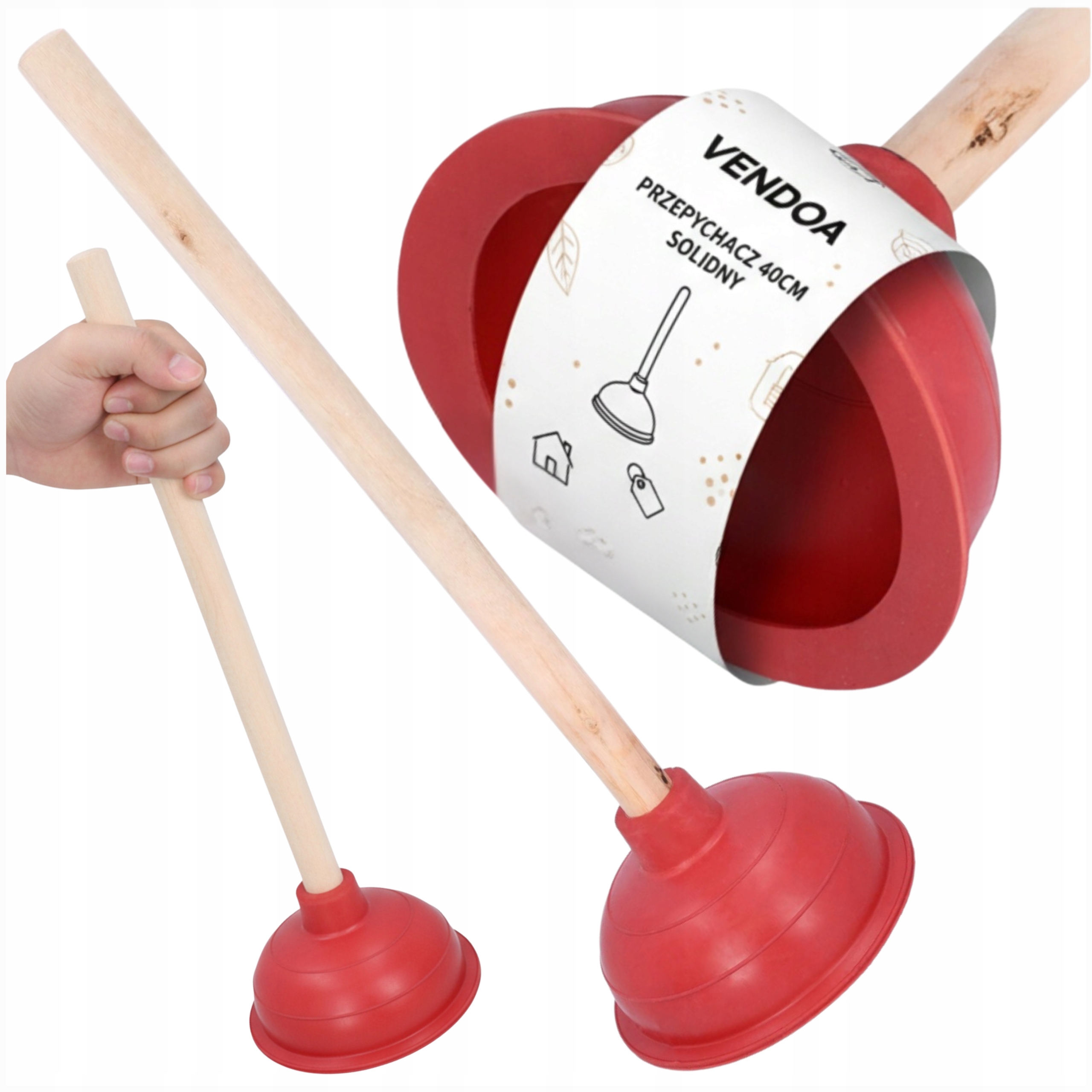 PRZEPYCHACZ DO WC RUR TOALETY GUMOWY SANITARNY PRZEPYCHACZKA 40CM
