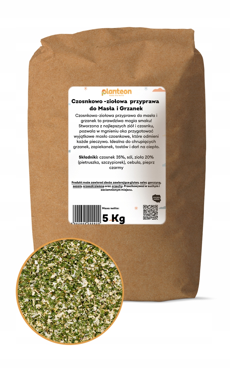 Czosnkowo-ziołowa przyprawa do Masła i Grzanek 5kg