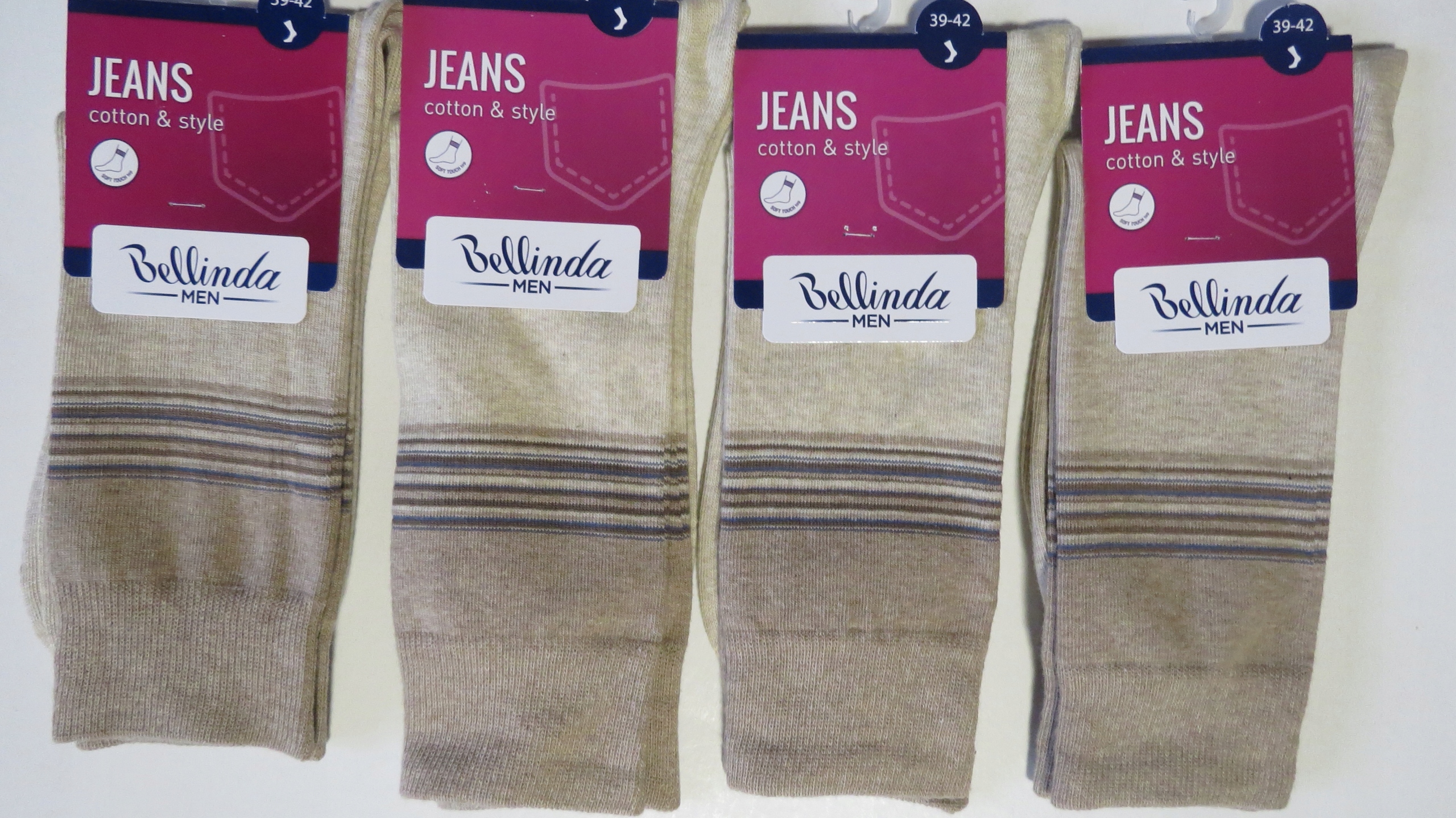 

4-PARY Skarpety Męskie Bellinda Jeans 43-46