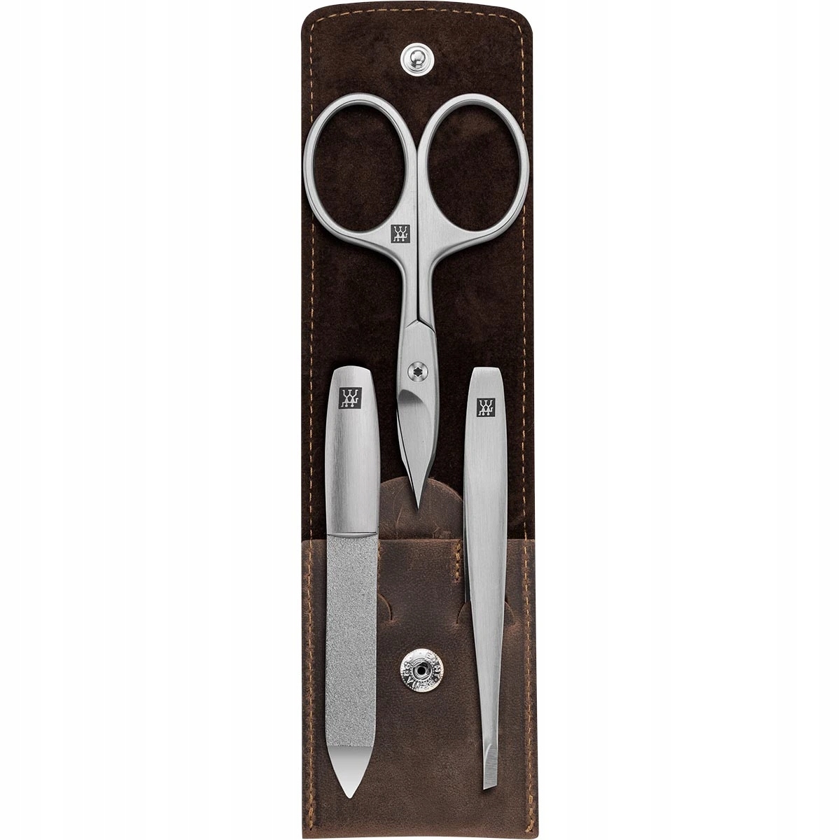 Zwilling Bt Twinox Mountain Pánská kožená cestovní manikúra č.97405 hnědá