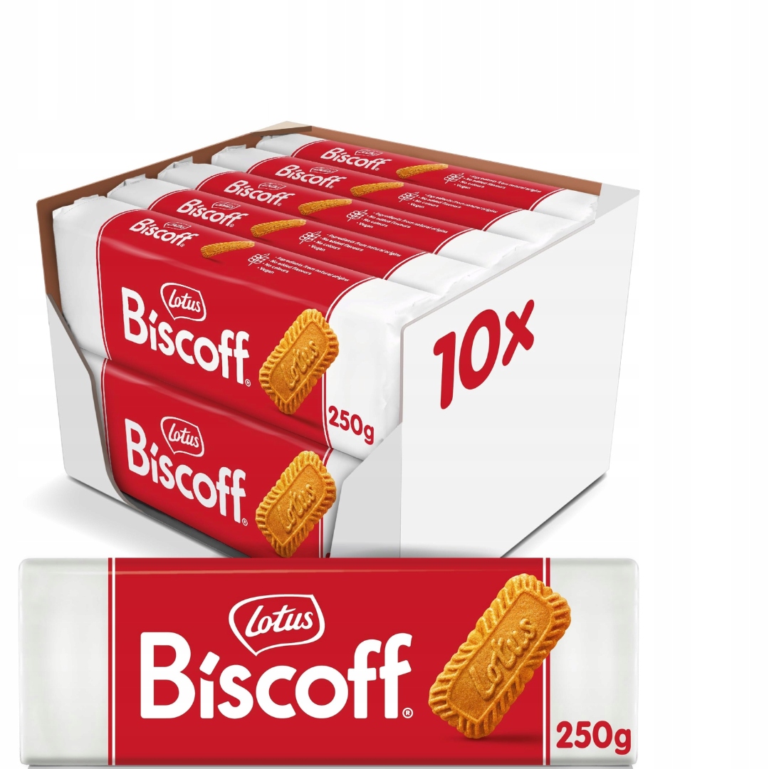 Ciasteczka Lotus Biscoff Karmelizowane 10x250g Herbatniki Korzenne