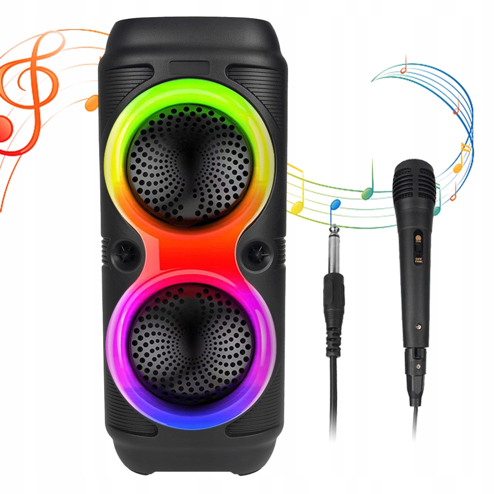 Bluetooth Reproduktor Boombox Mobilní Usb Rádio Rgb Bezdrátový Přenosný Tws