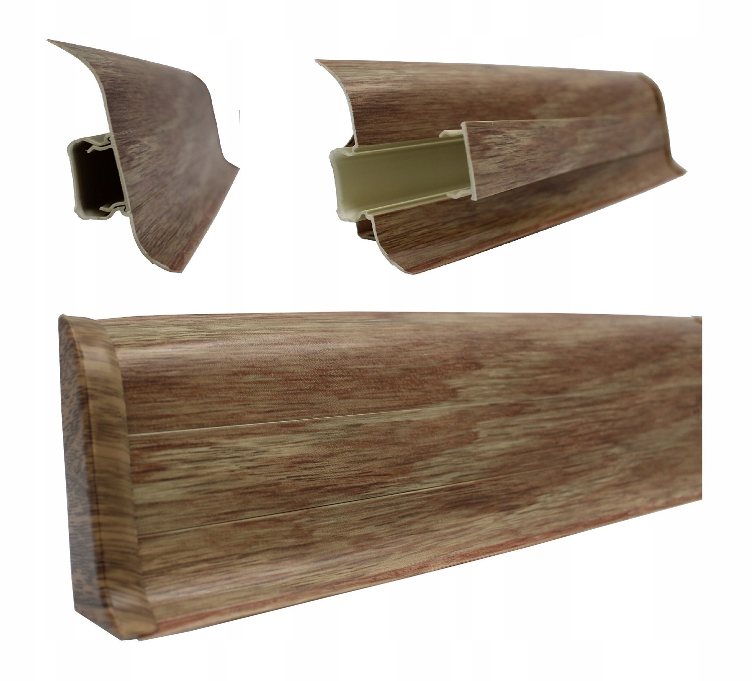 LISTWA PRZYPODŁOGOWA PODŁOGOWE Z GUMKĄ 6cm x 2,5m LISTWY 60mmx250cm KOLORY Marka inna