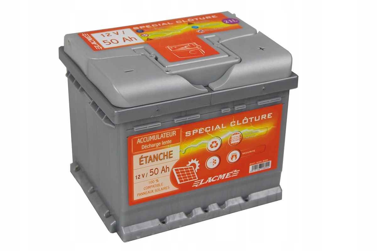 UNIWERSALNY AKUMULATOR 12V 50Ah DO PASTUCHA bateria pastuch ELEKTRYCZNY Marka Lacme