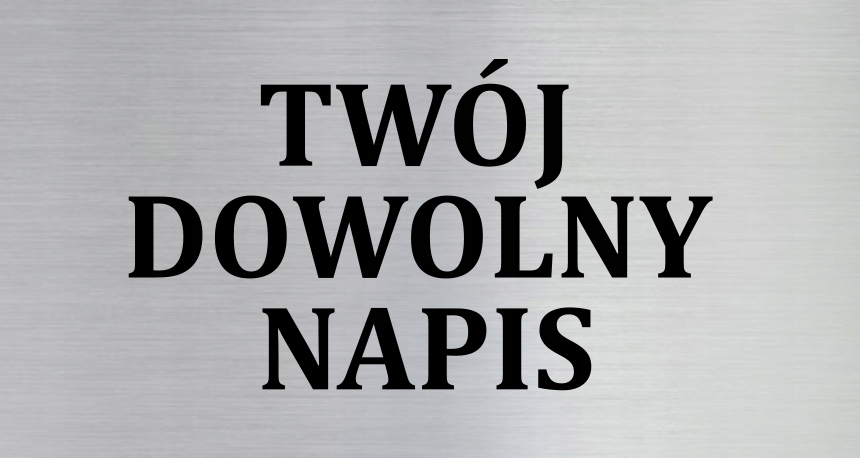 

Tabliczka z dowolnym napisem, laminat 20x10cm