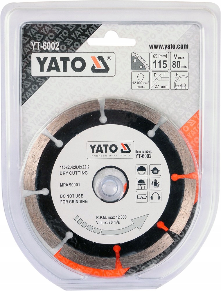 TARCZA DIAMENTOWA CIĘCIA DO KAMIENIA 115MM YT-6002 Marka Yato