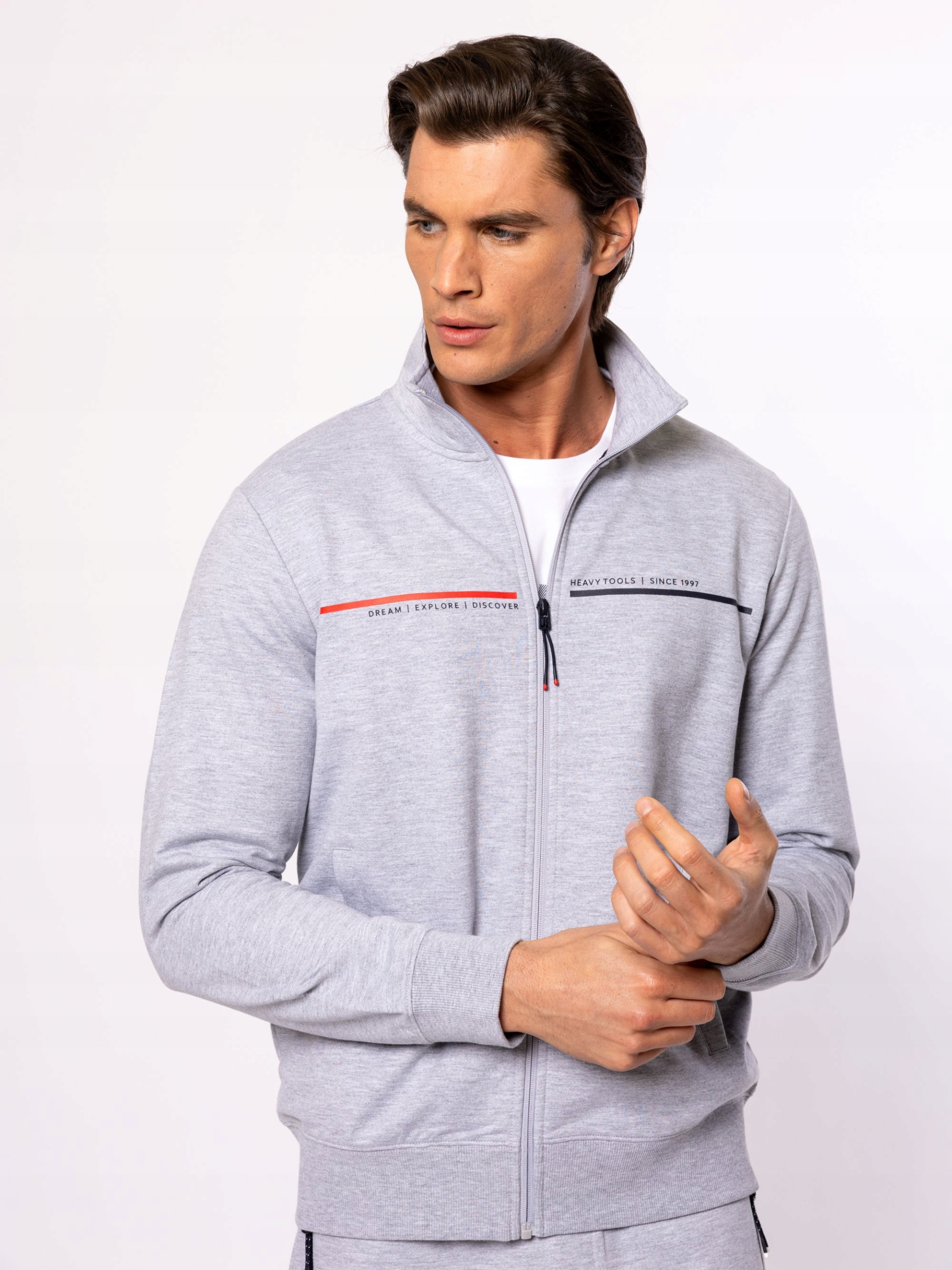 Pánské Heavy Tools Rozepínací Mikina Sting Zip šedé Velikost L