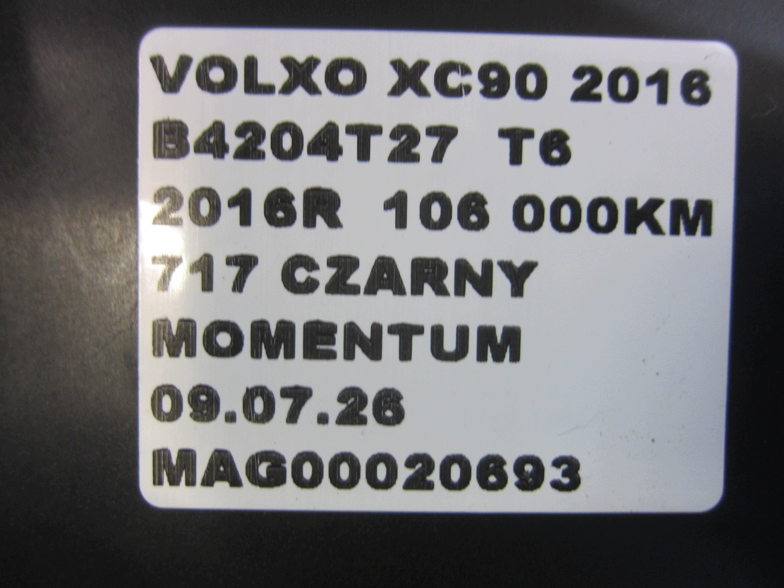 VOLVO XC90 II control unit module XC 90 electrical bonnet boot 31419670