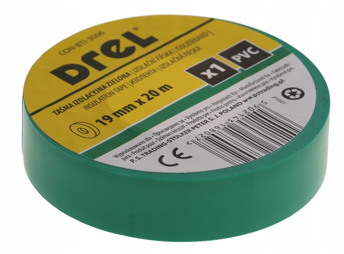 

Taśma Izolacyjna Do Izolacji Zielona 19mm 20 M Pvc