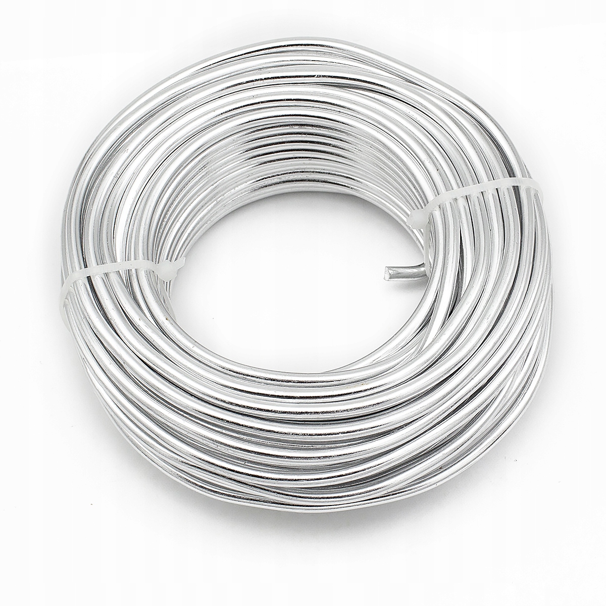 Hliníkový drát, Kulatý, pro tvorbu šperků, Stříbrný, 6mm, 500g~7m