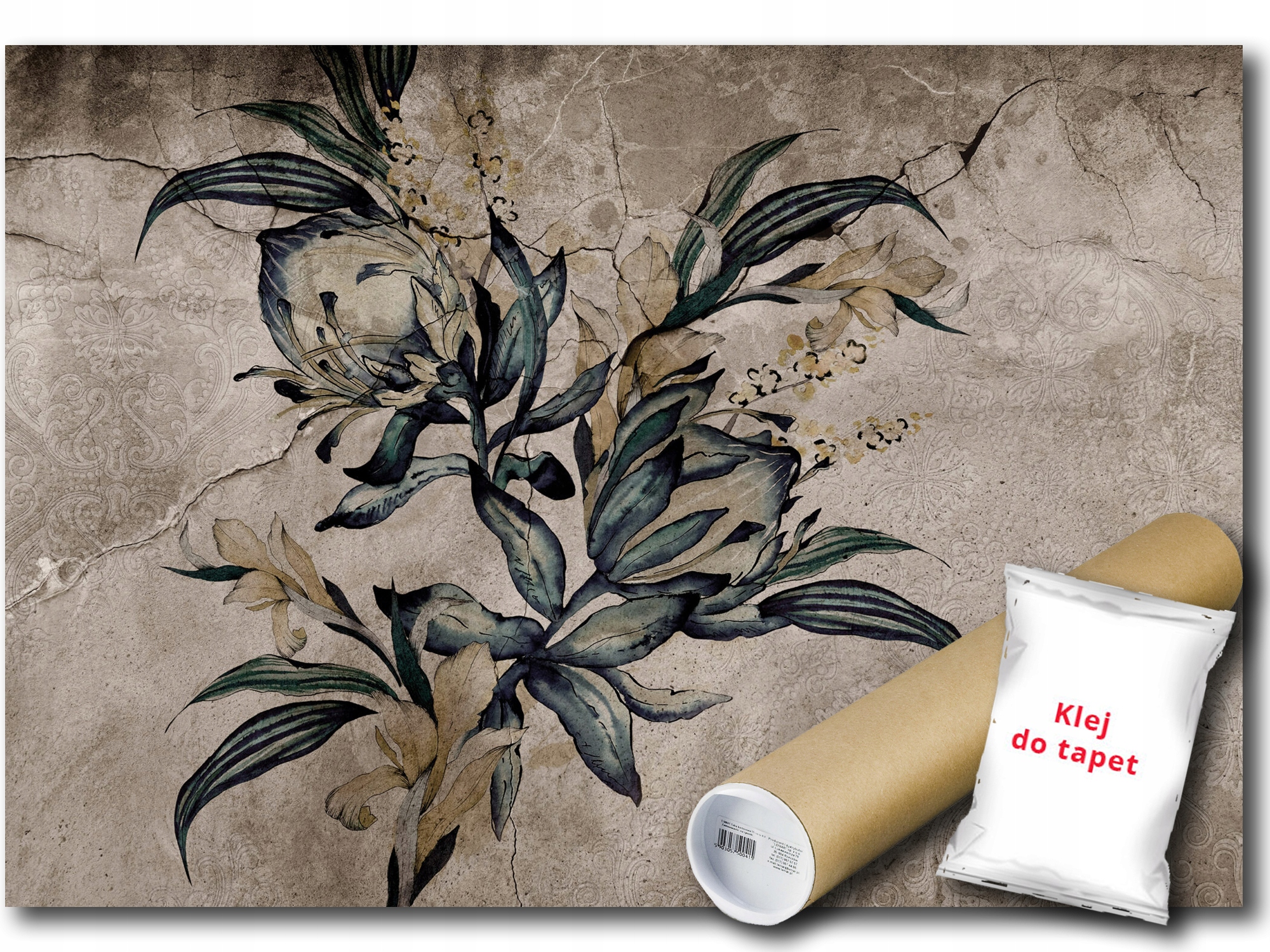 Vinylová Fototapeta Květiny Beton Vintage 368x254