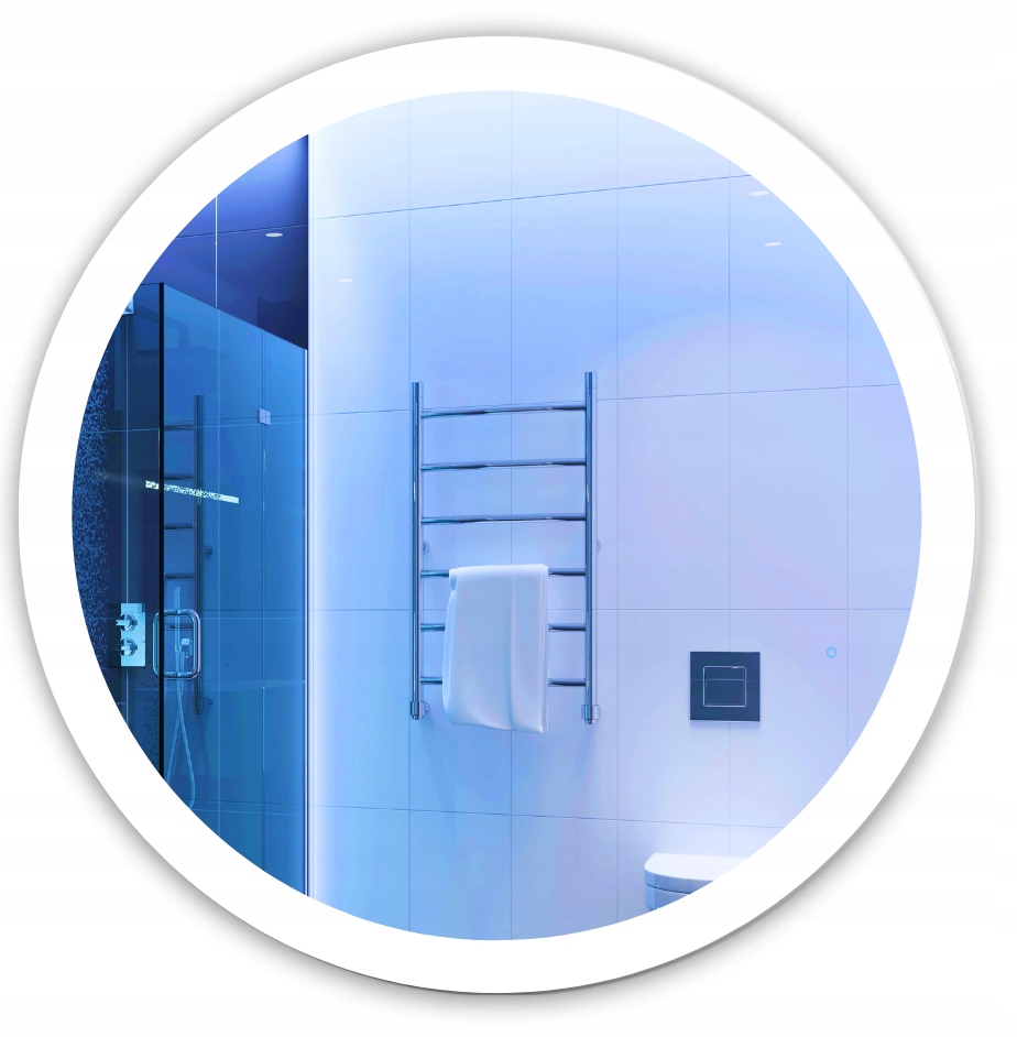 

Lustro Okrągłe 45 cm Led Łazienkowe Podświetlane