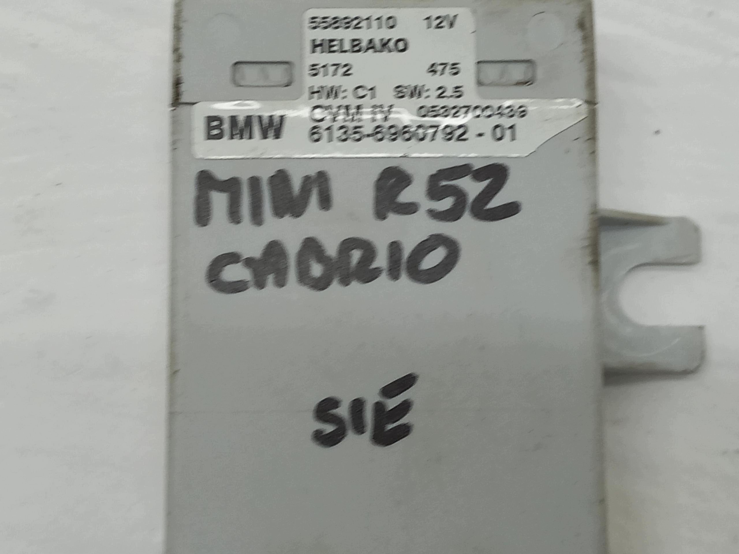 MINI COOPER CABRIO R52 module control unit roofs 6960792 61356960792 OEM