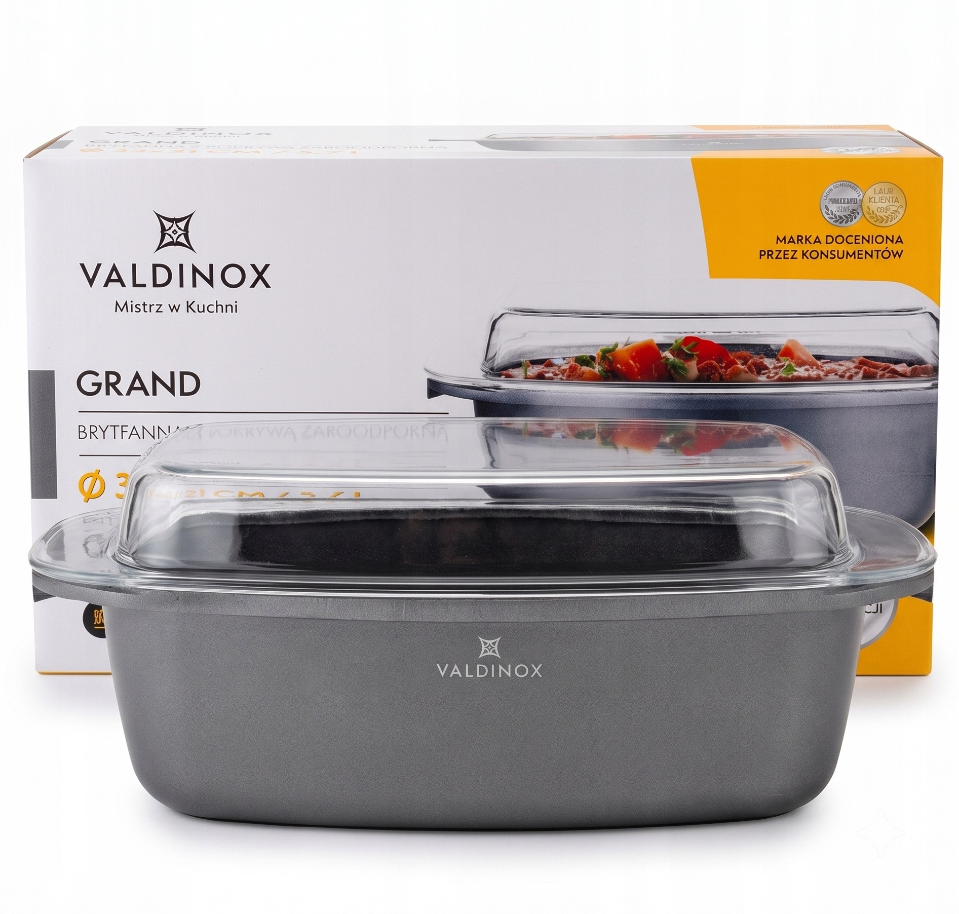 Velký robustní pekáč mramorový hrnec indukce a plyn Valdinox Grand 5,7 l