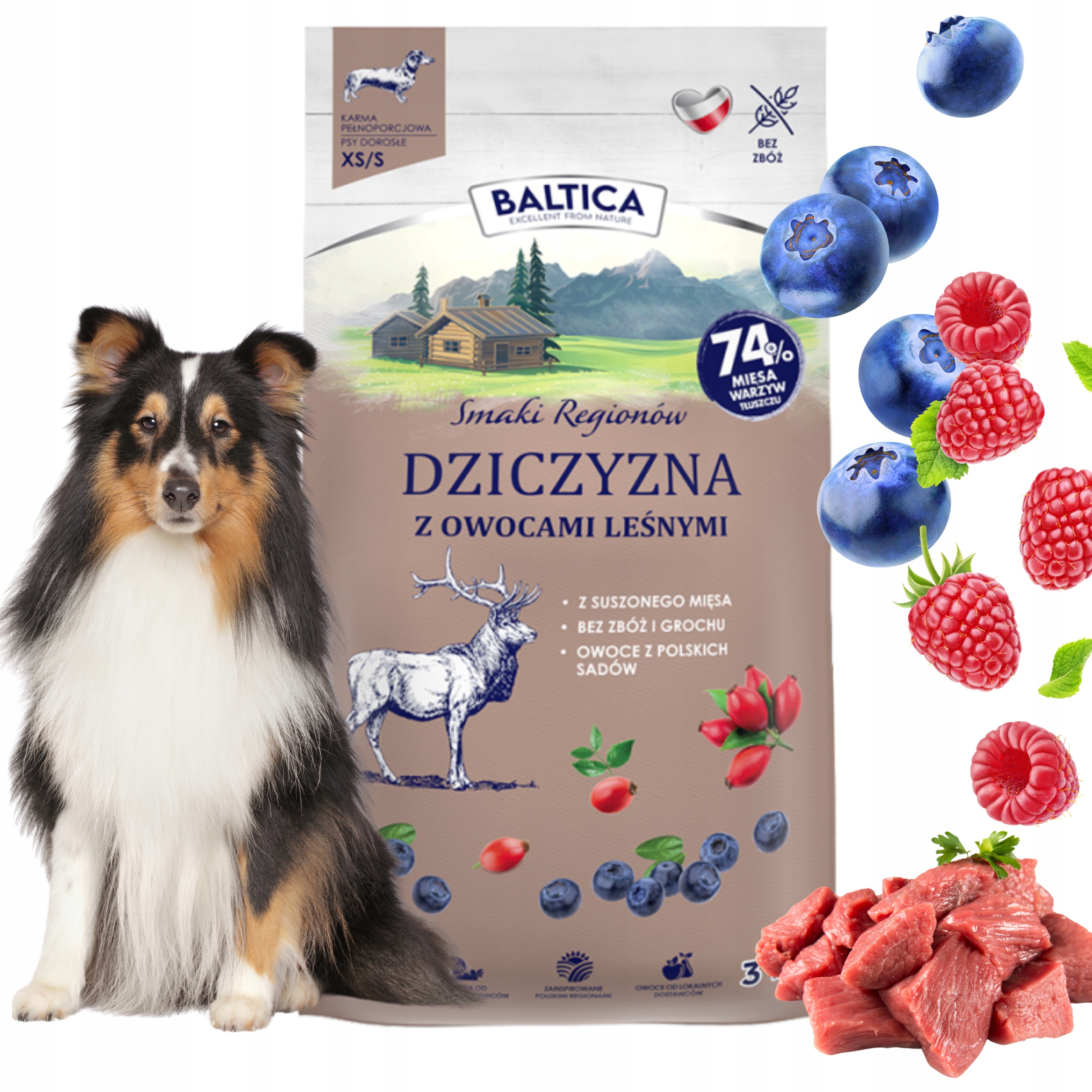 Baltica Smaki Regionów Dziczyzna z owocami leśnymi Xs/s 3kg