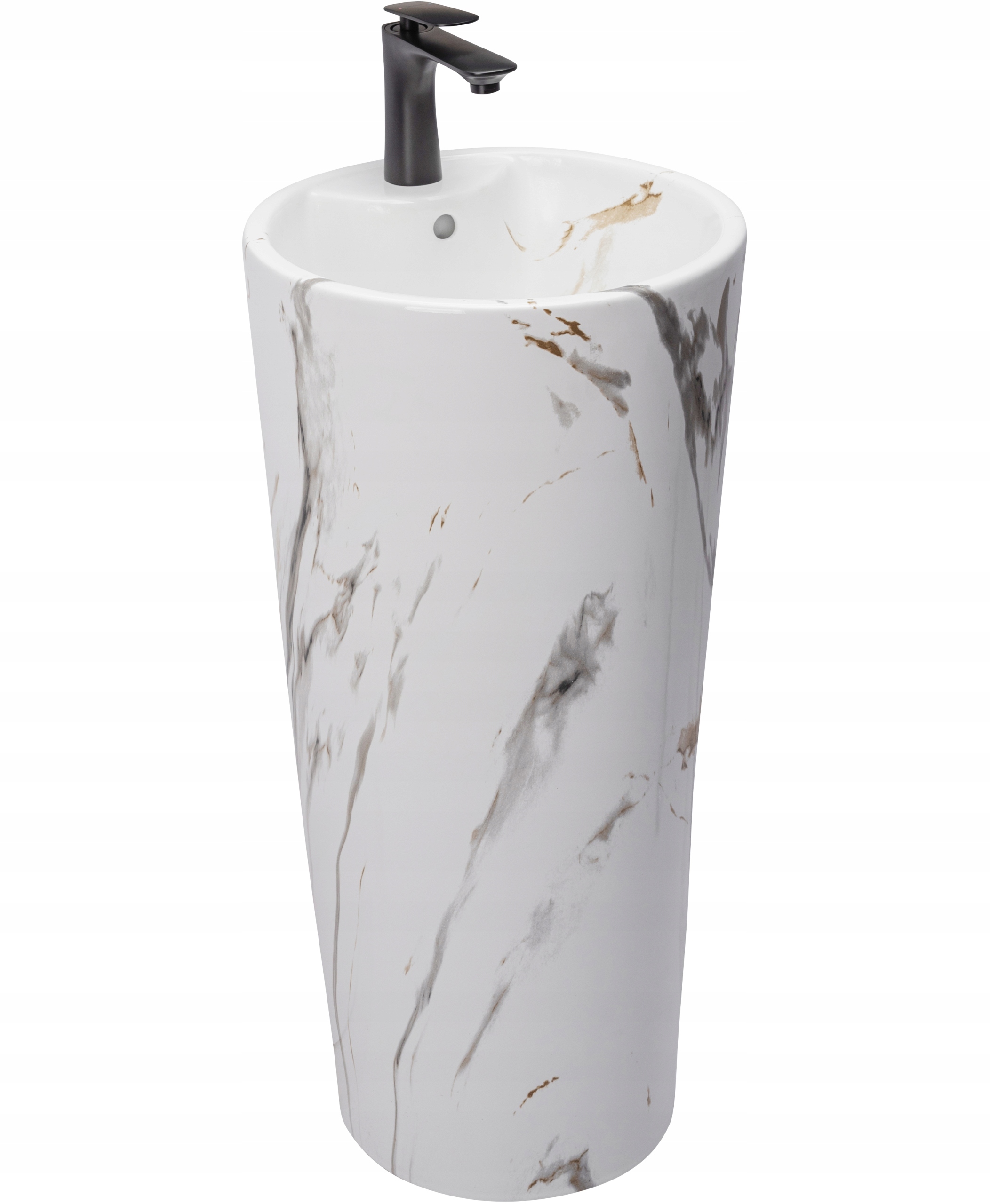 Umywalka wolnotojąca stojąca Rea Blanka Marble imitacja kamienia