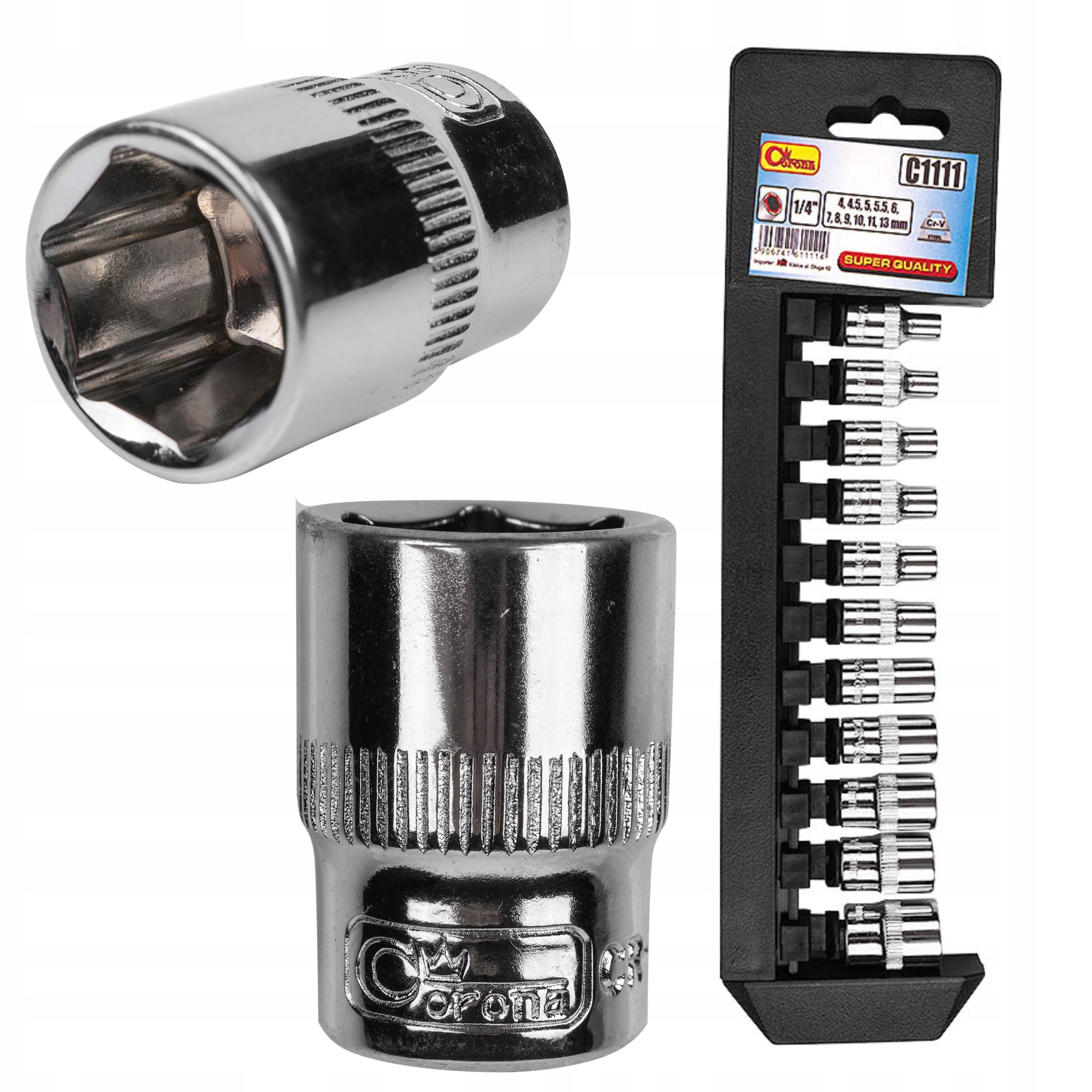 

Zestaw Nasadki 6-KĄTNE 1/4'' 4-13MM 11 El Richmann