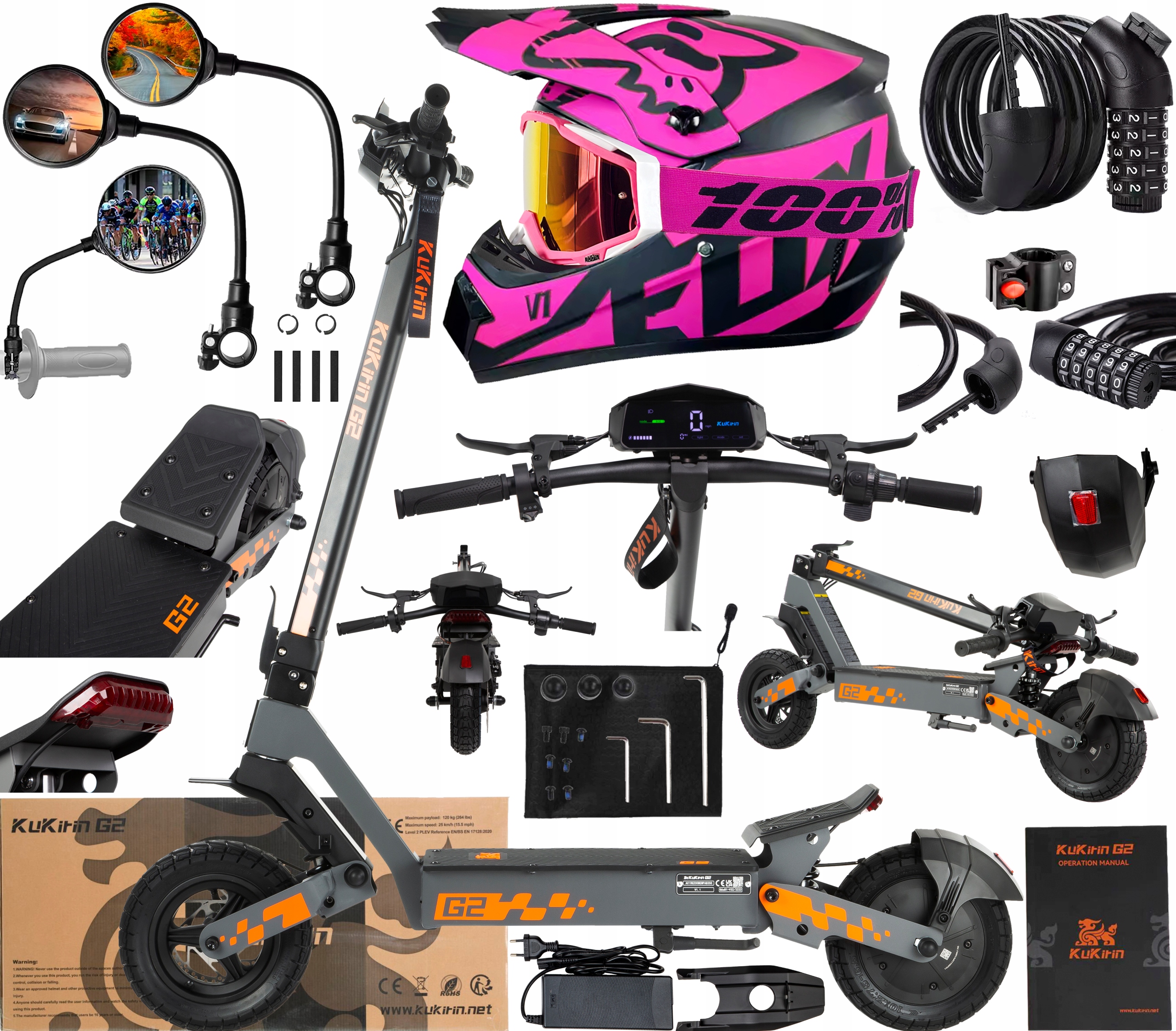 2026 KuKirin G2 Pojazd elektryczne 800W 48V 15Ah 45KM/H Terenowy +Prezent