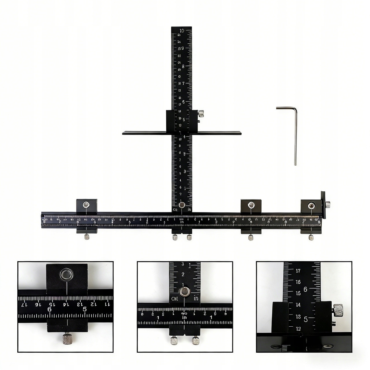 Šablona pro měření a vrtání otvorů pro úchytky zásuvek dveří