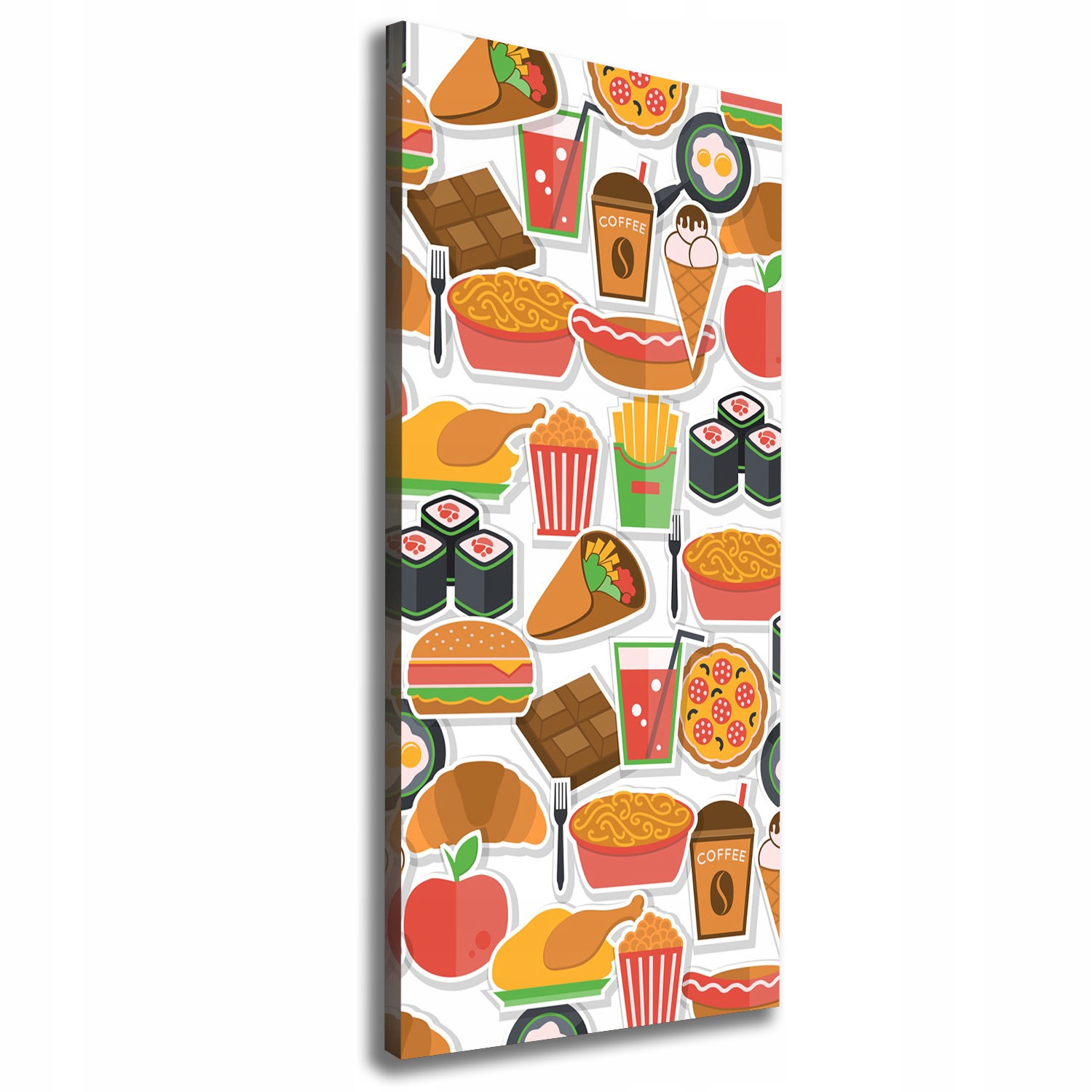 

Foto obraz na płótnie Jedzenie fast food 50x125 cm
