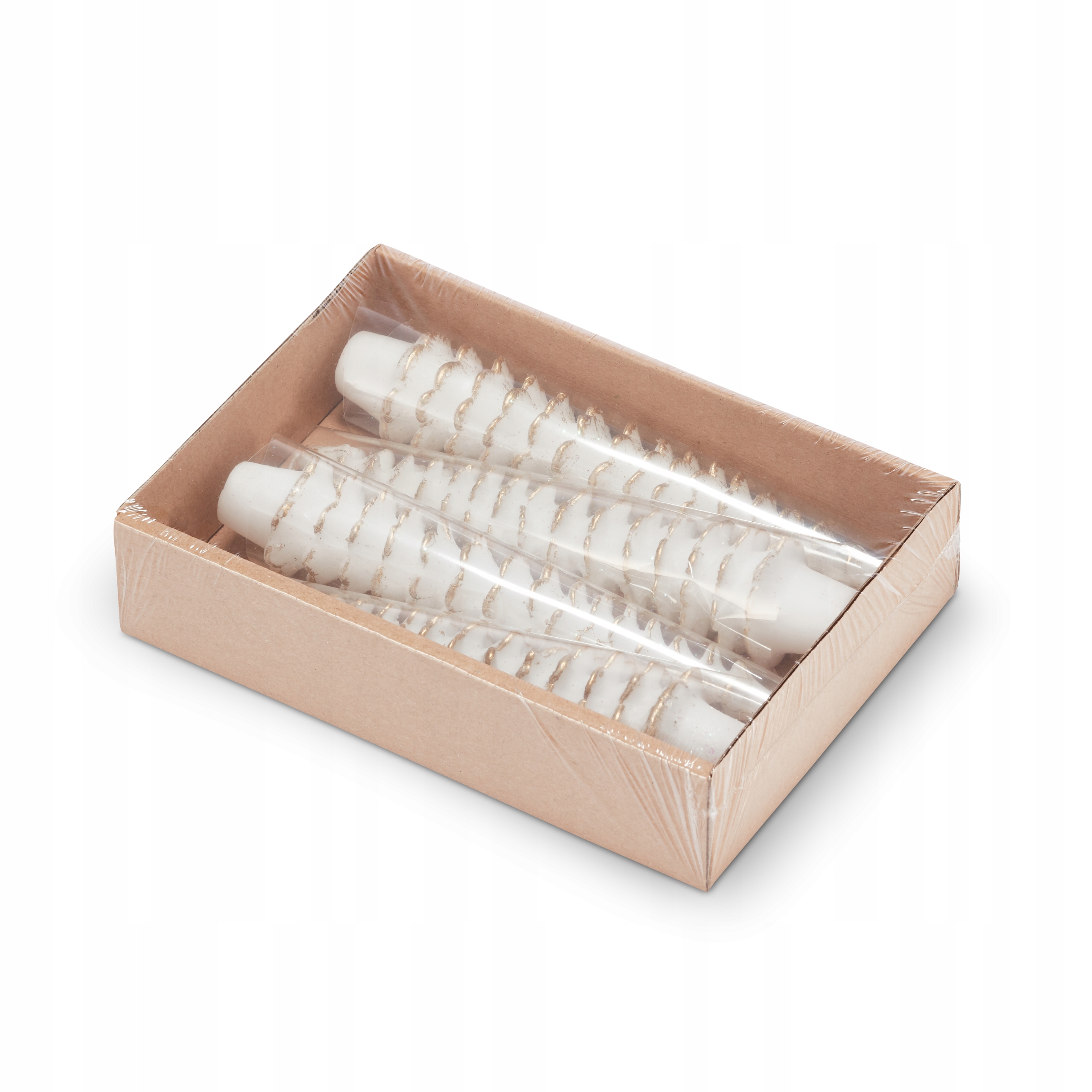 

Zestaw 4 Świec do Świecznika Choinka 15cm Złota