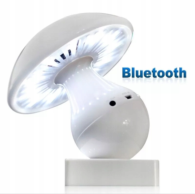 Mini Głośnik Bluetooth LED Radio Light White