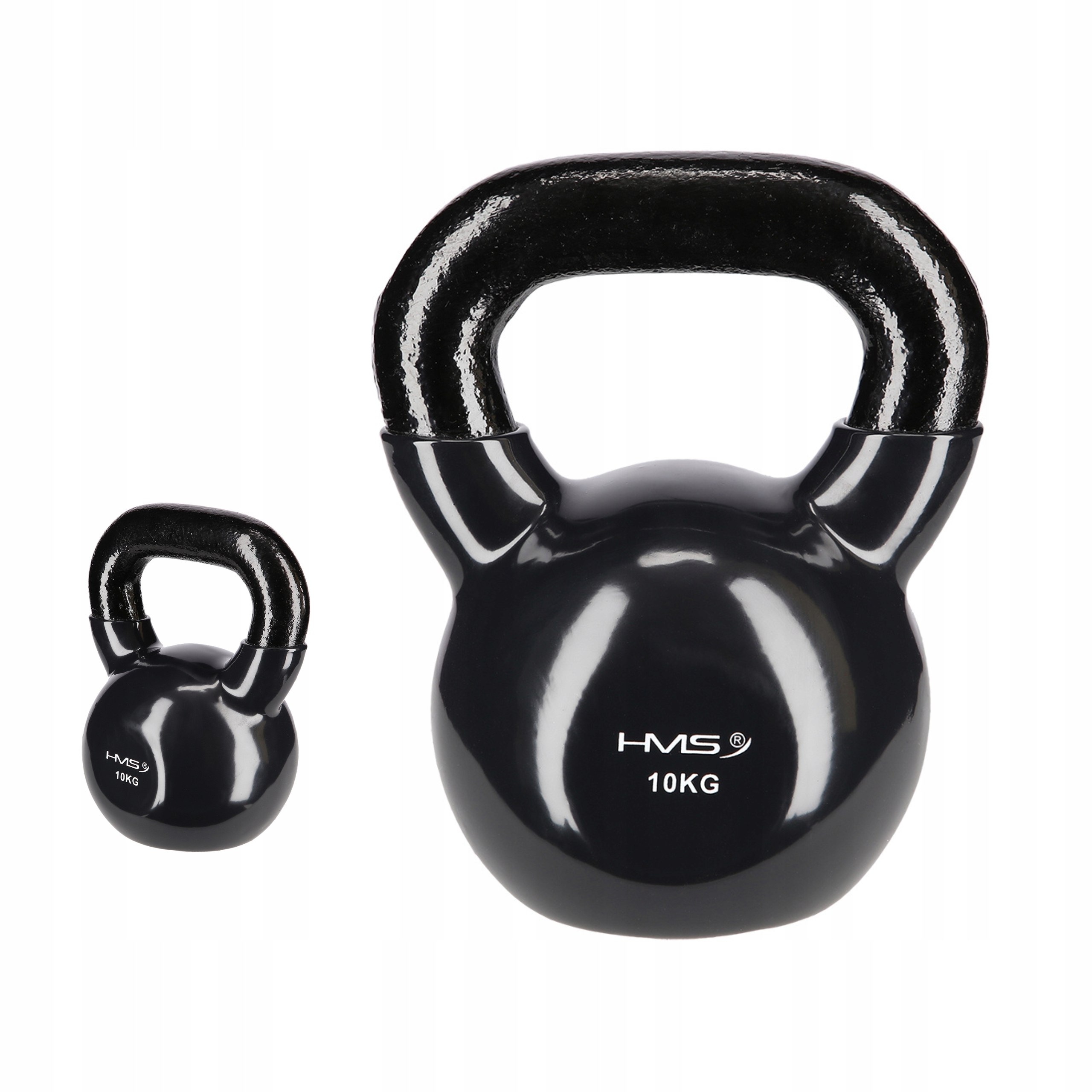 Kettlebell závaží 10 kg litina chráněná vinylem pro posilovnu Hms