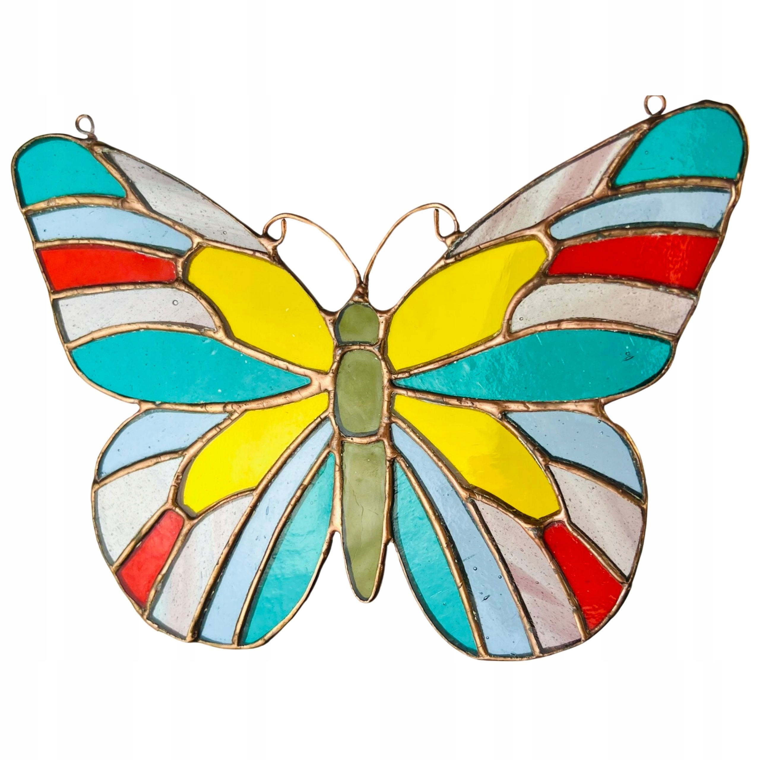 Barevný motýl Krásný dárek vitráže tato ozdoba