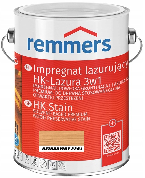 REMMERS HK-LASUR LAZURA DO ELEWACJI 0,75L BEZBARWN Marka Remmers