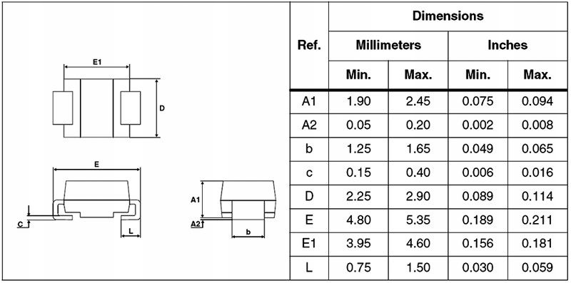 Dioda S1M (M7) 1N4007 SMD 1A/1000V (10 szt.) /0690-10 Kod producenta US1M