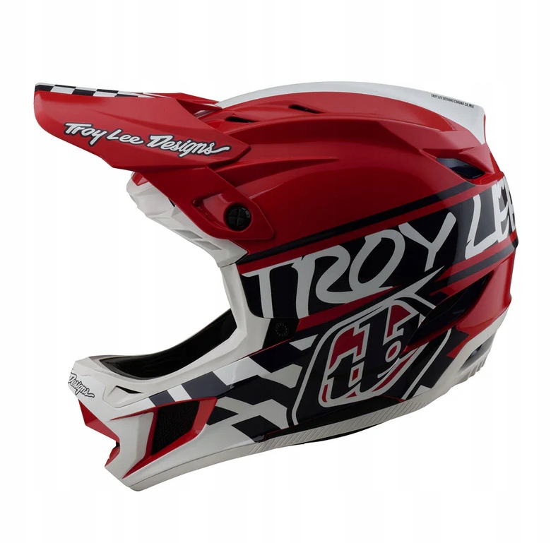 Přilba Troy Lee Designs D4 Composite FIFTY-50 bílá červená Mips L Dh Fr Bmx