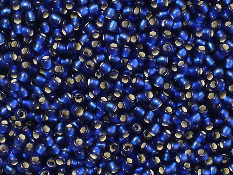 Toho Round 11o-28DF Slv-Ld Frosted Cobalt-100g