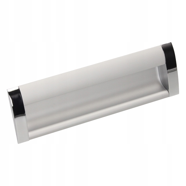 Uchwyt meblowy wpuszczany UA08-128 ALUMINIUM/CHROM