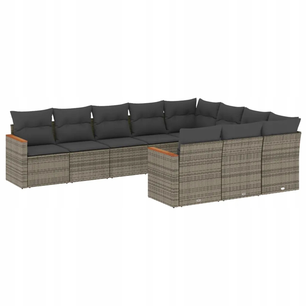 Modulární zahradní nábytek set šedý Pe ratan 62 x 62 x 69 cm