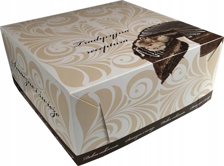 

Karton pudełko na tort ciasto ornament 32x32x14 cm