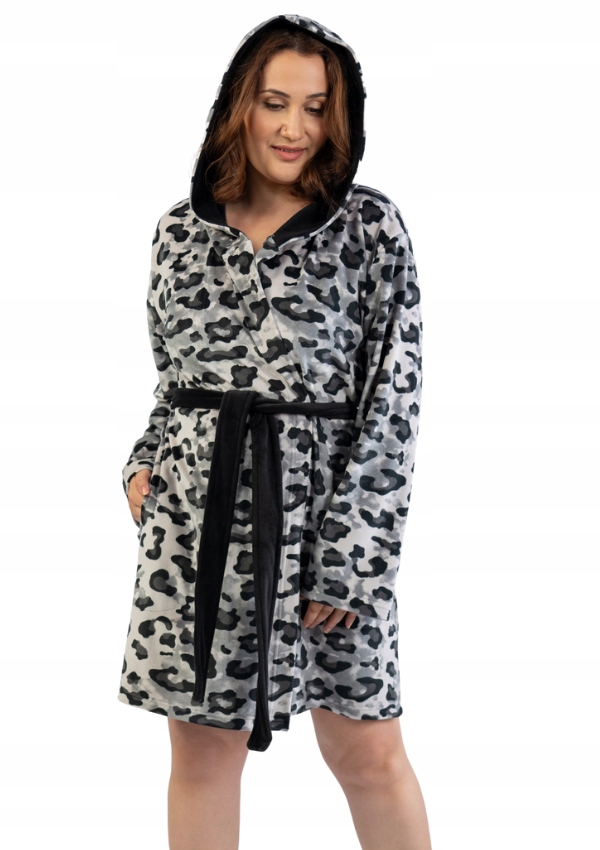 

Szlafrok damski welurowy Vienetta 2XL ciepły +Size
